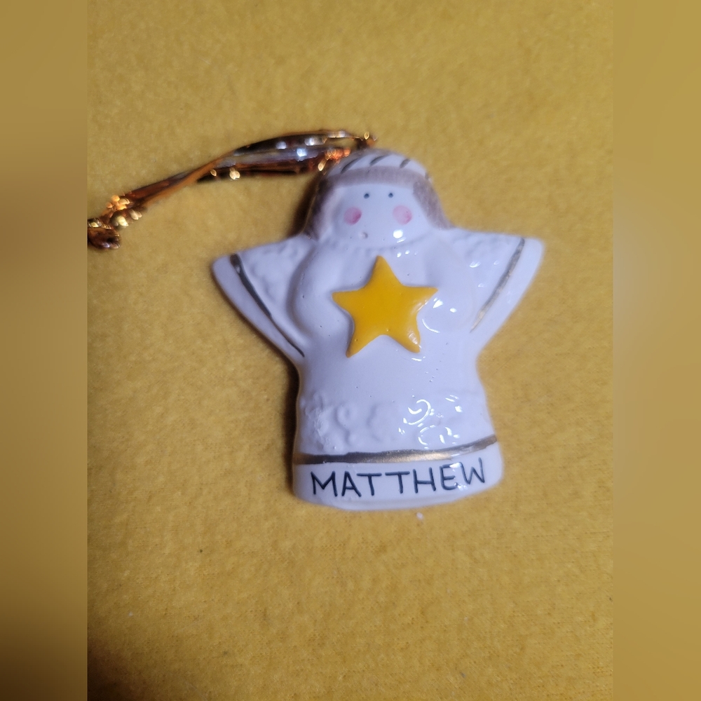 MATTHEW Angel Christmas Ornament